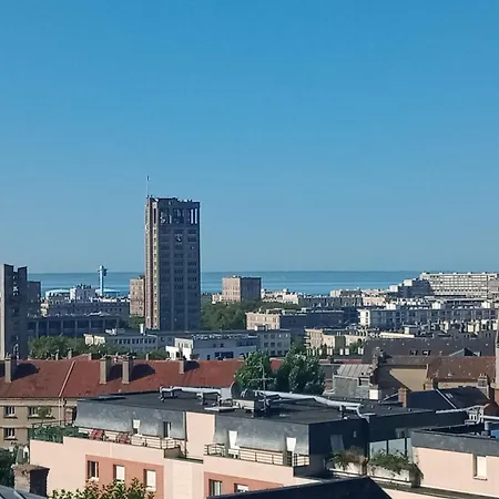 Appartement En Residence Avec Terrasse Vue Ville Et Mer, Parking Prive, Ascenseur * ル・アーヴル